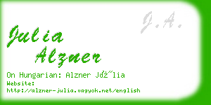 julia alzner business card